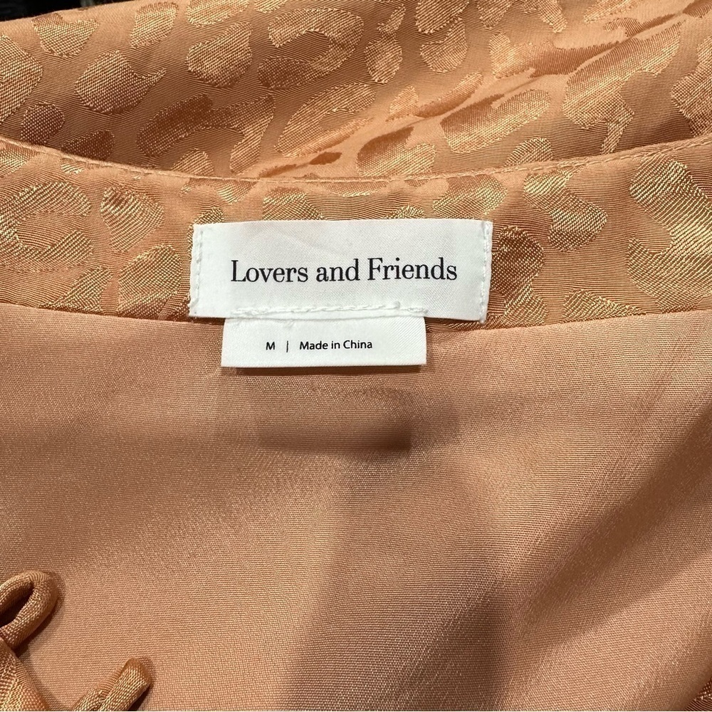 Revolve Lovers and Friends Stormy Dress Tan Animal Print SZ Medium Party Dress - Picture 2 of 8
